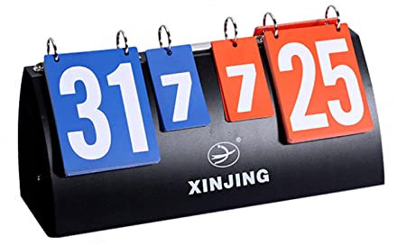 XINBALOVE Anzeigetafel, Sportanzeigetafel, Tragbare Anzeigetafel, Digit Flip Sport Anzeigetafel, Zähltafel, für Basketball, Fußball, Badminton, Baseball Für Wettkämpfe- 6 Digit B