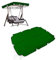 Tissting Toldo Columpio para Exteriores, 64,6 x 44,9 x 5,9 Pulgadas Tela Oxford Recubierta de Plata 420D Toldo Impermeable Cubierta Superior Abatible de Repuesto para Balcón de Jardín(Verde)