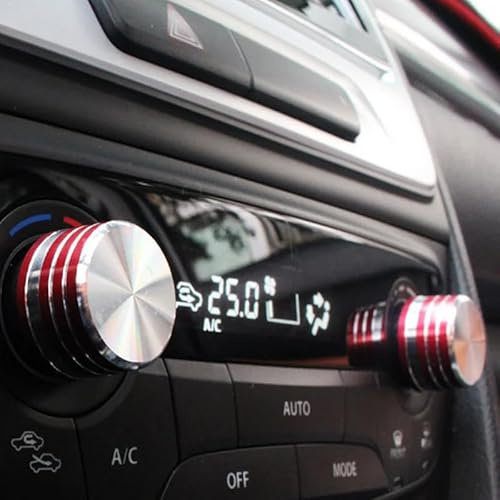 FYOBOT Interruttore a Manopola del Condizionatore d'Aria per Suzuki Vitara 2015 2016, Pannello Strumenti di Controllo Centrale Aria Condizionata Volume Manopola Anello Pulsante di Copertura,A