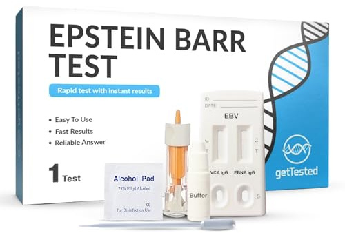 GetTested Epstein-Barr Virus (EBV) Test Kit – At-Home Blood Test for Mono & Past Infection – Fingerprick Sample, No Lab Visit Needed – Clinically Validated Detects EBV Antibodies (IgG VCA & EBNA)