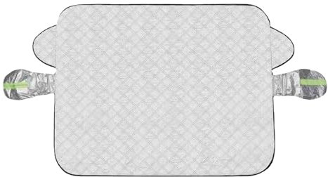 Frontscheibenabdeckung, Magnet Faltbare Frostabdeckung Mit Zwei Spiegelabdeckungen, Autoabdeckung Winter, Hitzeschutz Ultra-Dick gegen Sonne Staub Frost EIS Schnee,Windschutzscheibe UV