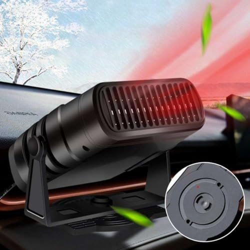 beseloa Car Heater, 12V 150W Portable Car Heater, Defroster and Defog for Car Windshield, Heater and Cooling Fan, Cigarette Lighter Socket