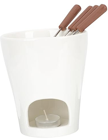 Cabilock Juego De Fondue De Cerámica para Derretir Chocolate para Queso Blando Y Chocolate Mini Cuenco para Fondue Base para Vela De Té para Postre