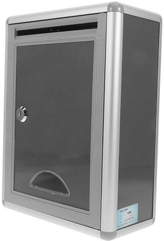 Artibetter Wall-Mounted Mailbox Large Capacity Locking Security Mailbox for Outside Use Modern Design Fits Office Home Outdoor Party