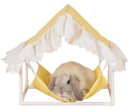 Hamsterbädd Burhängmatta med | Gult rutigt igelkottshus För , vardagsrum, hörnburar, habitatinhägnader
