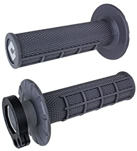 Odi Half Waffle V2 MX Lock-On Grips - 2 & 4-Stroke (Graphite)