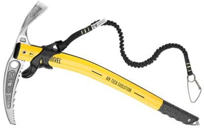 Grivel Air Tech Evolution T with Easy Slider Light+ Gelb - Vielseitiger Stabiler Stahl Eispickel, Größe 53 cm - Farbe Ye