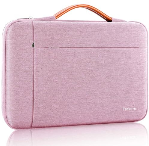 Ferkurn Chromebook Case 11 11.6 12 Inch Laptop Sleeve Case Compatible with Microsoft Surface Pro 9 8 7,Laptop Go 12.4,Samsung Chromebook 4,iPad Pro 12.9,Acer,ASUS,Lenovo, Tablet Bag with Handle, Pink