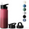 Vinsun Stainless Steel Water Bottle 500ml - Leakproof, BPA Free, Hot and Cold Drinks - 3 Lids - Vacuum Insulated Thermo Flask - Travel, Sports, Bike, School, Work