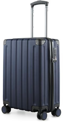 Hauptstadtkoffer Q-Damm - Handgepäck 54x37x21, TSA, 4 Rollen, Reisekoffer, Hartschalenkoffer, Rollkoffer, Handgepäckkoffer, Bordgepäck Koffer, Dunkelblau