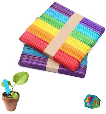 Eowppue 100 Etichetta di Pianta in Legno,Set di cartellini per piante in legno,Etichette da Giardino Sostenibili ed Ecologiche