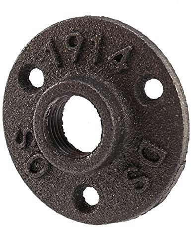 Simpls 1/2 Pouce en Fonte Noire Raccords de Tuyauterie Bride de Plancher BSP Fileté