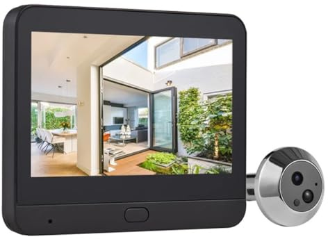 VRTYVEYBB 2,4 G videodörrklocka för lägenhet titthålskamera 4,3 tum display för Tuya
