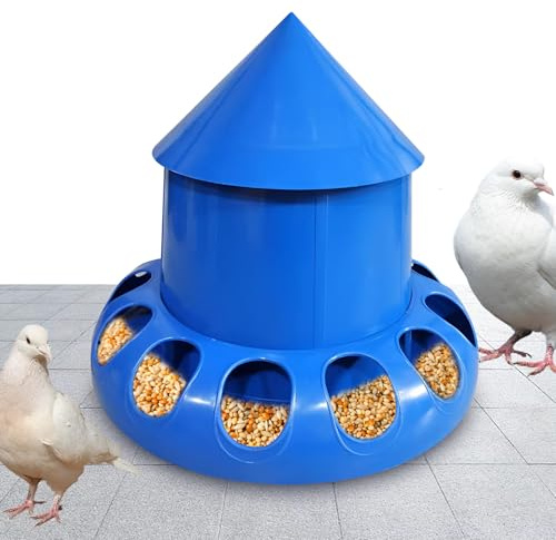 Mangiatoia Per Piccioni Da Esterno - Mangiatoia Per Con Slot Con Coperchio, Mangiâtoia Per Pollo A Prova Di Fuoriuscite, Dispenser Di Cibo Per Selvatici, Ideale Per Anatre, Piccioni E