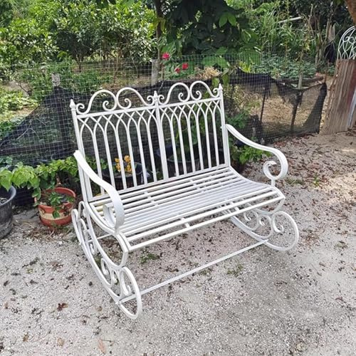 Chaise à bascule d'extérieur – Banc de jardin confortable avec capacité de charge de 250 kg, aucune installation nécessaire pour les cours et les jardins