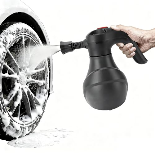 Elektrische Autowasch Sprühflasche Schaumsprüher, 2L Tragbares Autowaschsprüher, Kabellose Wiederaufladbarer Akku Schaumsprüher, 70° Weitwinkelspray, für die Reinigung von Autos Gartenpflanzen