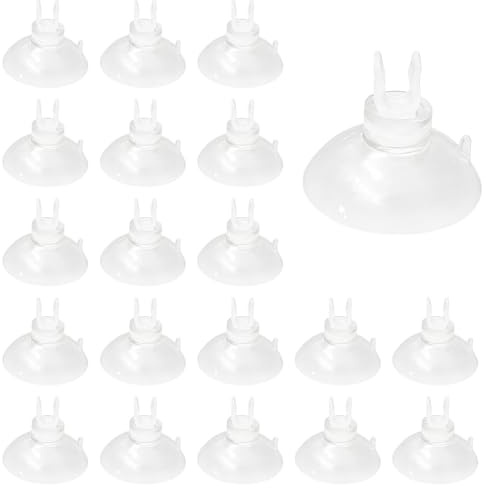 20 Pcs Aquarium Suction Cup Clips, Bath Lift Replacement Spare Parts Suction Cups, Durable Fish Tank Accessories for Freshwater & Saltwater Aquariums