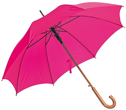 ohne Markenname Automatik-Regenschirm aus Polyester, Farbe: pink