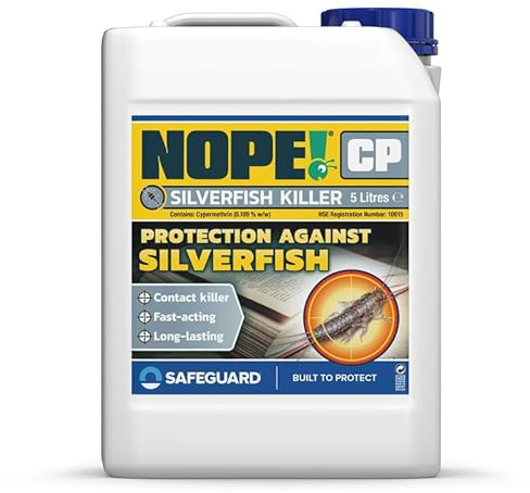 NOPE! CP Silverfish Killer - 5L - Spray Long-Lasting, Fast Acting, Odourless for Indoor and Outdoor use