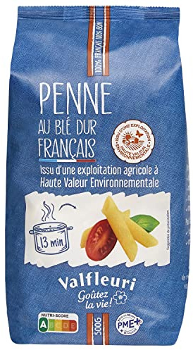 Pâtes - Gamme HVE Penne - Sachet 500g