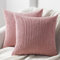 Topfinel Kissenbezug 40x40 rosa 2er Set Kordsamt gestreiftes Muster Kissenbezüge Kissenhülle Dekokissen Sofakissen Couchkissen Dekokissen Zierkissenbezug Deko Kissenhüllen Wohnzimmer