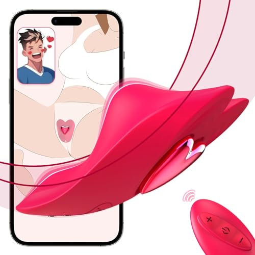 Leise Stark Stimulator Sex Spielzeug für Paare Frau Butterfly Vibrator mit APP & Fernbedienung für sie Klitoris Vagina, Tragbarer Bluetooth mini Slip Vibratoren mit Magnetclip mit 10 Vibrationsmodi
