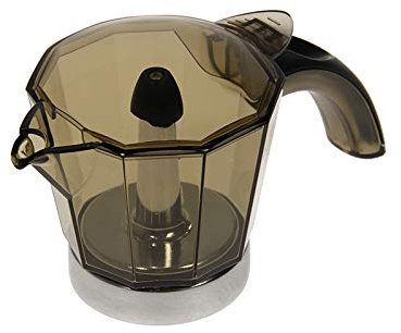 CARAFFA + COPERCHIO TRASPARENTE 4 TAZZE CAFFETTIERA ALICIA EMK4 EMK42