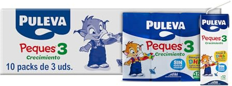 Puleva Peques 3 Leche de Crecimiento +12 Meses, Caja 10x3x200ml