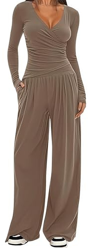YKDLLF Sportivo Donna Completo Completi Sportivi Due Pezzi Sportiva Invernale Pantaloni Casual Elegante Tuta Sportiva Donna Completa 2 Pezzi Tuta Invernale Ginnastica