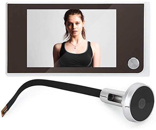 BuyWeek Spioncino elettronico per porta digitale, display LCD da 3,5 pollici, lega di zinco a 120 gradi, per casa, ufficio, senza visione notturna