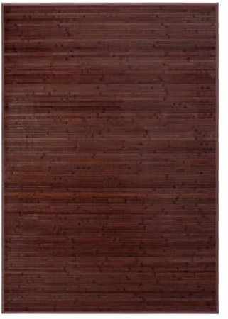 LOLAhome Alfombra de bambú Marrón Oscuro de 140x200 cm, Antideslizante, Anti Manchas, Resistente a la Humedad, para Salón, Dormitorio, Cocina, Baño, Pasillo, Garaje