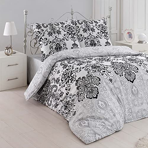 Buymax Bettwäsche 135x200 cm – Bettwäsche Set 2-teilig 135 x 200 cm, Renforcé 100% Baumwolle, Bettbezug mit 1 Kissenbezug 80x80 cm, Oeko-TEX, Reißverschluss, weich und atmungsaktiv
