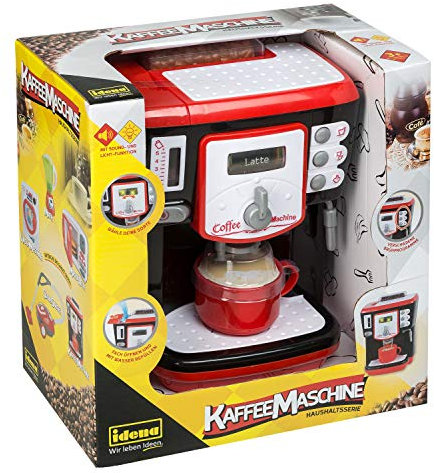 Idena 40453 - Macchina da caffè per Bambini con Effetti Luminosi e sonori, elettrodomestico da Cucina con Diversi programmi di Preparazione, Giocattoli per Imparare abilità pratiche