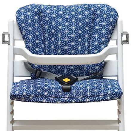 Blausberg Baby - Timba Sitzkissen Set für Safety 1st Hochstuhl - Happy Star Blueberry Blau