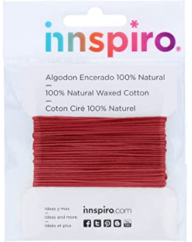INNSPIRO Cordoncino cotone cerato fine fucsia 1,5 mm. 5 m.