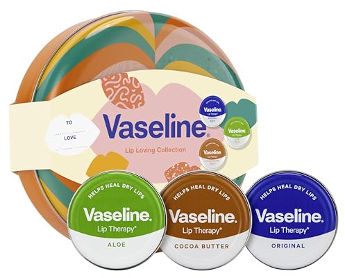 Vaseline Lip Loving Collection Gift Set with three lip balm tins perfect gifts for her 3x 20 g