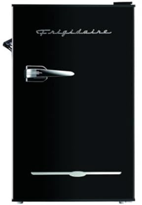 FRIGIDAIRE EFR376-BLACK 3.1 Cu Ft Black Retro Bar Fridge with Side Bottle Opener