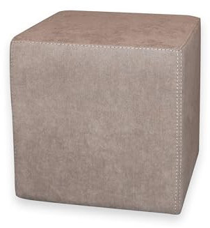 Betten-ABC KUBI Sitzhocker Sitzwürfel Bodenkissen Fußhocker 40x40x40 cm fünf Farben Wohnzimmer, Kinderzimmer, Gästezimmer oder Fluri (Farbe: Taupe)