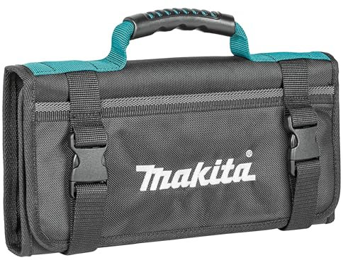 Makita E-15506 Werkzeug-Wickeltasche, klein und praktisch verstaubar, mit Tragegriff, Platz für eine Vielzahl von Handwerkzeugen, mit Schnellverschlussclipsen, Polyester, 350 x 45 x 195 mm (LxBxH)
