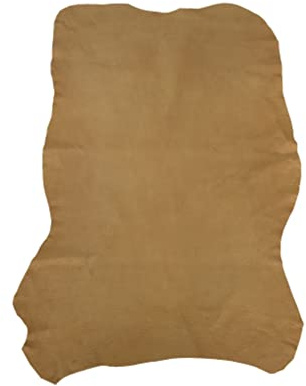 Zerimar Piel de Cuero Natural Color Camel | Cuero de Alta Calidad para Manualidades y Artesanía | Material Flexible y Resistente | Medidas 100x70 cm (9 pies)