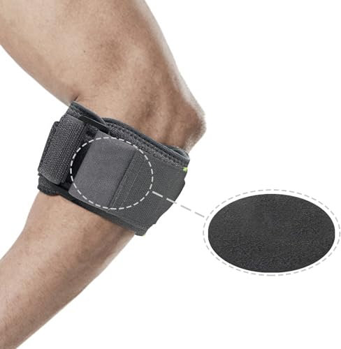 Volhuluk Tutor epicondilitis codo para mujer y hombre, codo para epicondilitis con cojín de aire 3D, banda epicondilitis codo para aliviar el dolor, tendinitis y lesiones, ideal para tenistas,