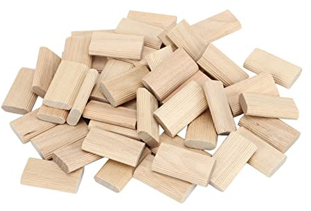 50Pcs Domino Tenon 8x40mm Beech Wood Dowels Loose Tenons Woodworking Accessory for Furniture Splicing, Cabinet Making, Frame Engineering
