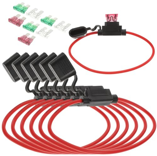 SEWOART 1 set Porta Fusibili Inline per Auto Fusibili Design e Resistente Facile Installazione e Buona Conducibilità Accessorio Pratico per Veicoli e Barche