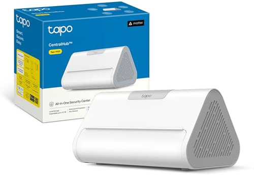 Tapo H500 Smart IoT Hub with Chime, Face Recognition, 16GB Local Storage, No Monthly Fee, 3D Dashboard, Enhanced Al Detection with Live View, Supports Matter, Smart Alarm and Doorbell,Up to 64 Devices
