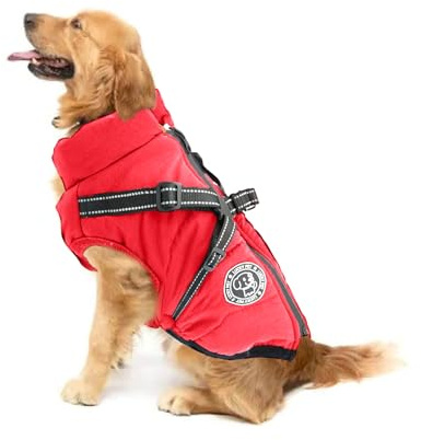 Manteau Chien imperméable Hiver,Manteau Chien avec Harnais,Manteaux d'hiver pour Chiens