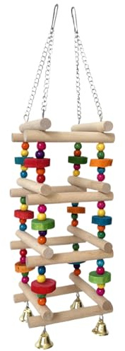 Genérico Juguetes De Masticación De Madera para Loros - Ornamento De Madera Natural para Escalada De Aves - Suministros Seguros para Picotear Y Actividades Familiares