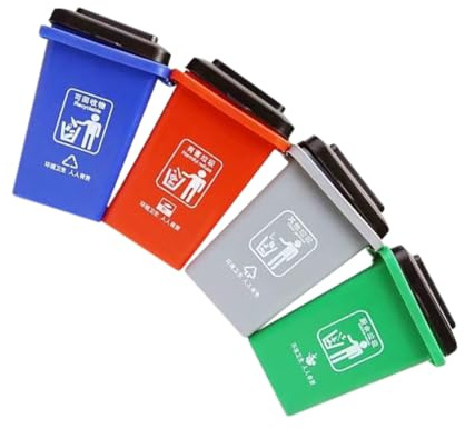 VANZACK Jouets Éducatifs Mini Poubelle Plastique pour Garçon Fille Aide Au des Déchets et Développement Coordination Main-œil Adapté Aux Garçons et Filles Dès la Maternelle