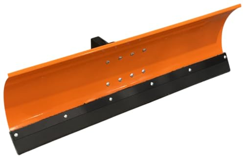 SRM Design Schneeschieber Schneeschild Schneepflug Räumschild Universal für Einachser und Rasentraktor Orange Breite 175 cm x Höhe 40 cm 5-stufig schwenkbar verstellbar