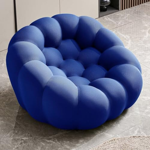 SHAIRMB Canapé De Sol Moderne, Fauteuil Lounge Surdimensionné Rembourré, Pouf Poire avec Installation Gratuite, RevêTement Textile 3D, Fauteuils Relax Confortables, pour Le Salon,Bleu