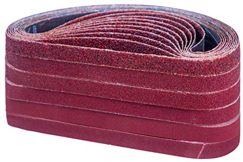 STEBRUAM Schleifbänder 13 x 457 mm 60 Stück,Schleifband Set je 10 x Korn 40/60/80/120/180/240 für Black and Decker Powerfeile, Zum Schleifen, Feilen, Schärfen und Entrosten